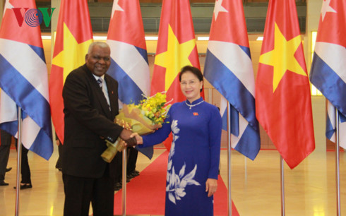 vietnamese cuban top legislators hold talks