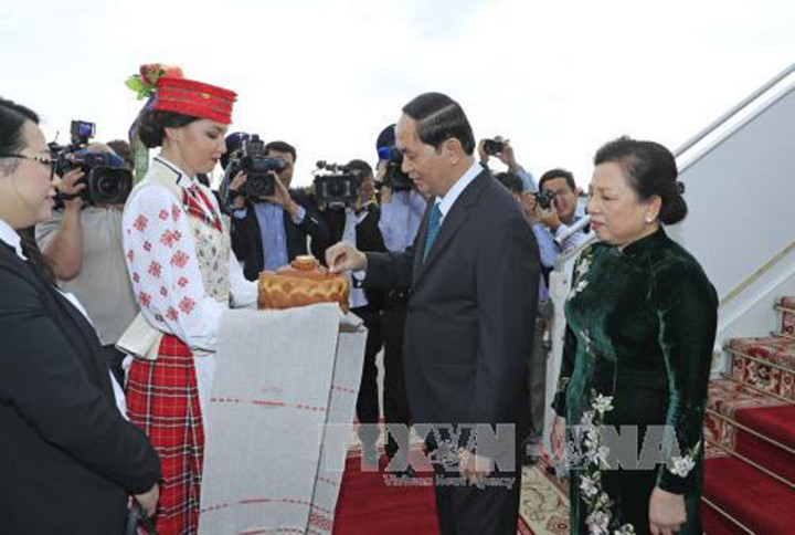 president quangs belarus visit in pictures