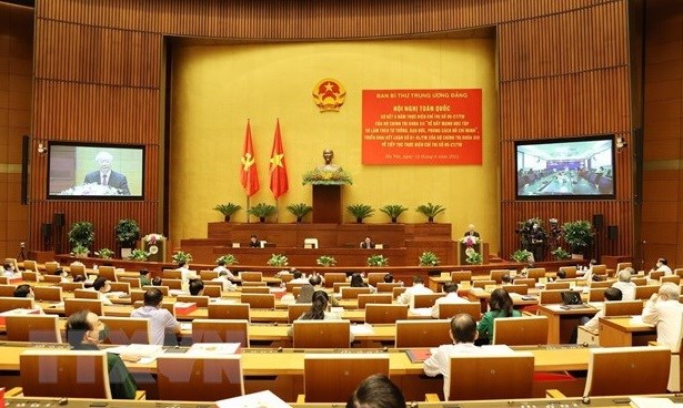 Speech of Party leader Nguyen Phu Trong at conference reviewing 12th Politburo’s Directive 05 hinh anh 1