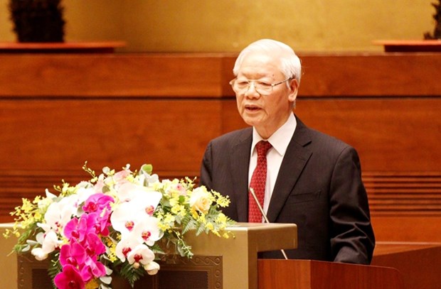 Speech of Party leader Nguyen Phu Trong at conference reviewing 12th Politburo’s Directive 05 hinh anh 3