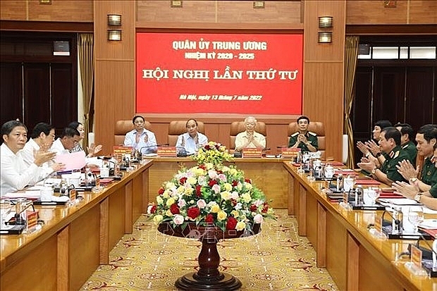 Party chief chairs meeting of Central Military Commission | Politics | Vietnam+ (VietnamPlus)
