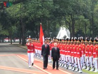 Grand welcome for Party General Secretary Trong in Jakarta