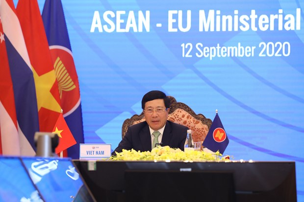 ASEAN step up cooperation with EU, India hinh anh 1