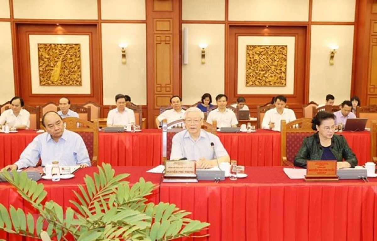 The Politburo wants Hanoi to make headway in all fields during a September 19 meeting between the Politburo and the Hanoi Party Committee. (Photo: VNA)