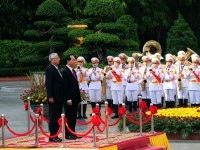 In pictures: Welcome ceremony for Myanmar President
