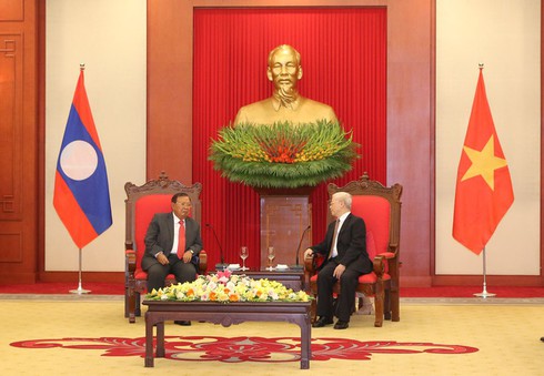 top lao leader upbeat about growing ties with vietnam