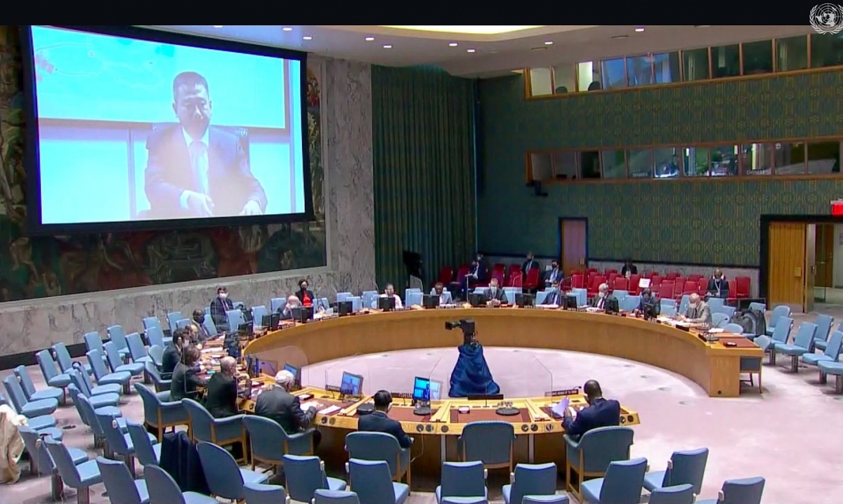 The online meeting of the United Nations Security Council (UNSC) discuss the current situation in Africa’s Great Lakes region