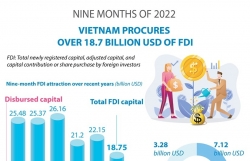 Vietnam attracts over 18.7 billion USD of FDI