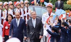 President presides over welcome ceremony for UN Secretary-General