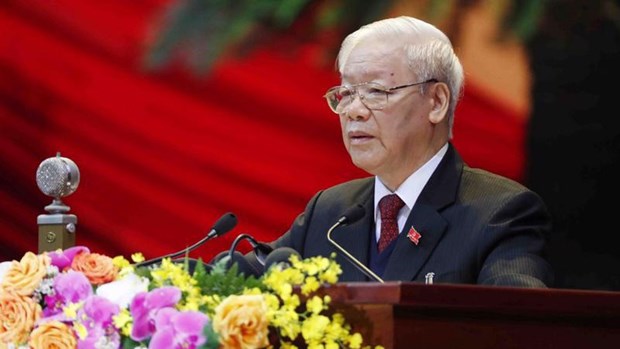 Party leader congratulates Chinese Party General Secretary on re-election hinh anh 1