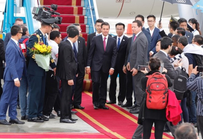 apec delegates arrive at danang international airport