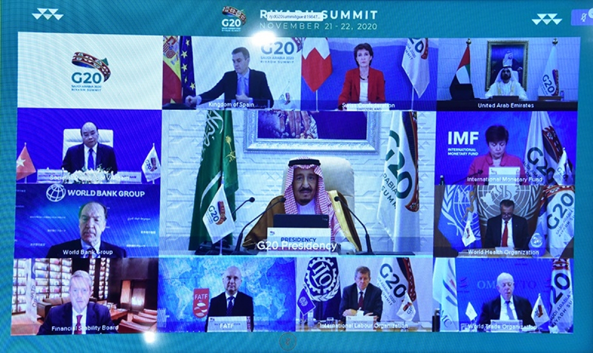 G20 summit is virtually held in Saudi Arabia on November 21-22