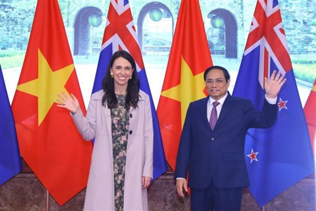 Welcome ceremony held for New Zealand Prime Minister hinh anh 2