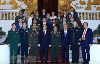 Government leader hosts foreign military leaders
