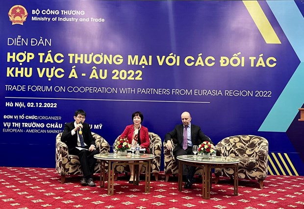 Trade forum supports firms to boost trade, investment with Eurasia region hinh anh 1