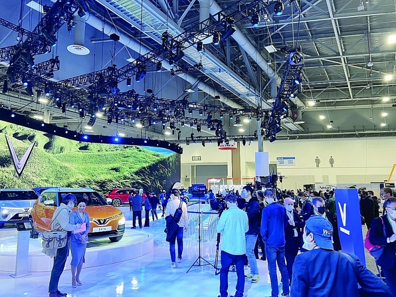 Vinfast's electric car models were launched at CES 2022 in Las Vegas, USA on January 6. Photo: Vinfast