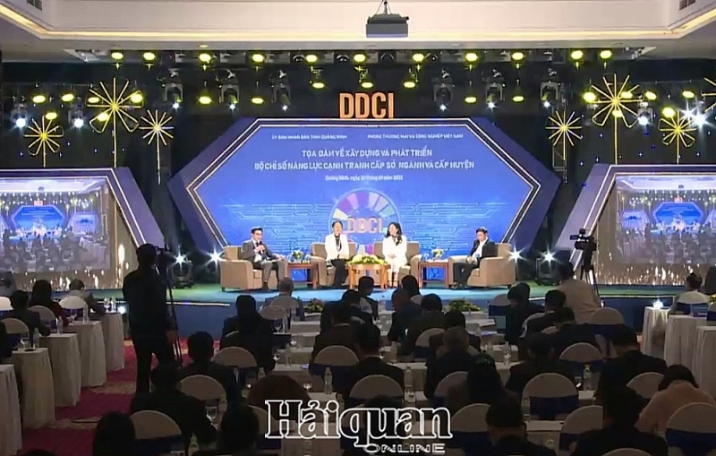 Online seminar on building and developing District and Department Competitiveness Index (DDCI) . Photo: H.Diụ