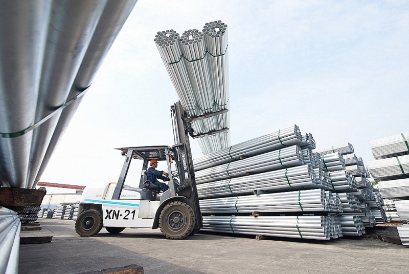 The profit in 2021 of many steel enterprises may have peaked. Photo: Nguyen Thanh