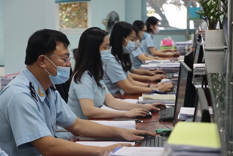 Professional activities at Hai Phong Customs. Photo: T.Bình