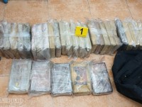 Forces seize nearly 120 kg of cocaine hidden in imported fish meal containers to Tien Giang