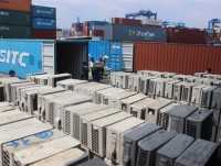 Over 1,100 air conditioners inside 3 smuggled containers