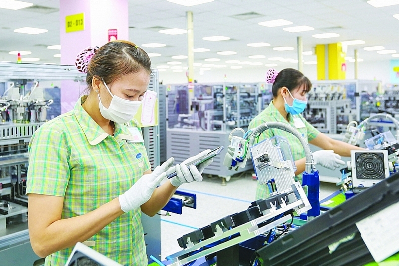 Samsung Vietnam has been applying many strong pandemic prevention measures to ensure production stability. Photo: Samsung Vietnam