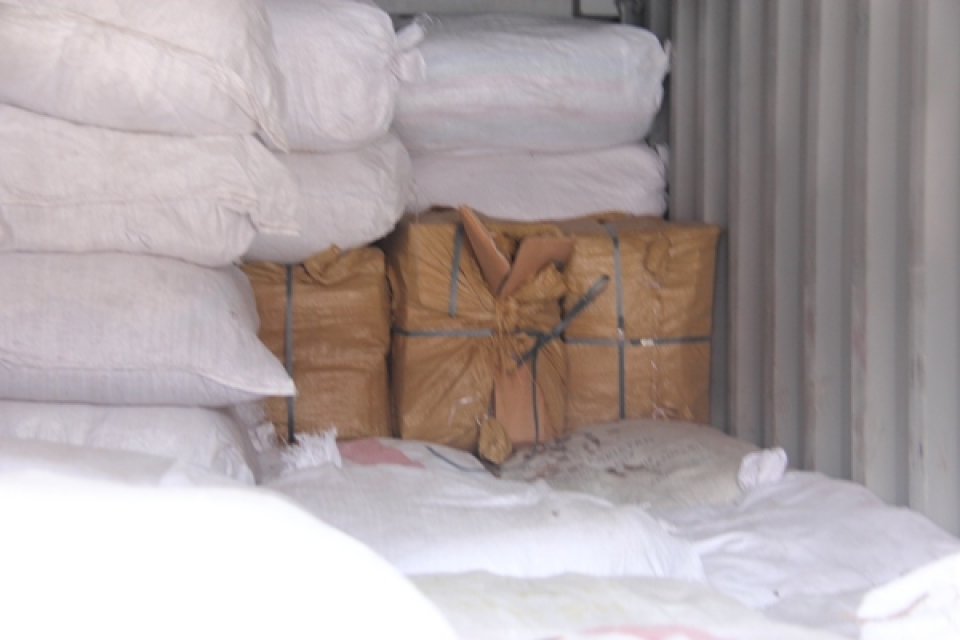 suspected hundreds kilogram of pangolin scab under the cloak of rose in hai phong