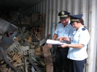 Analyzing cargo information on manifest for means of transport of scrap material