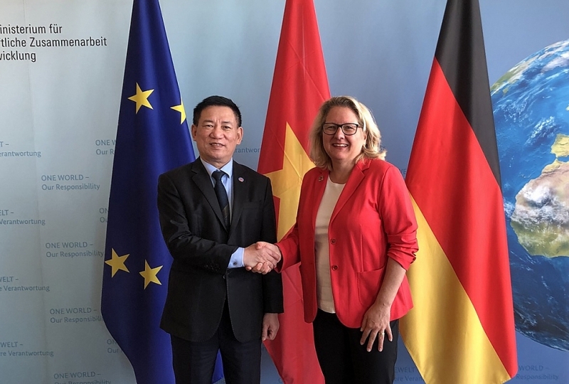Minister Ho Duc Phoc and Mrs. Svenja Schulze – Minister of Economic Cooperation and Development of Federal Republic of Germany