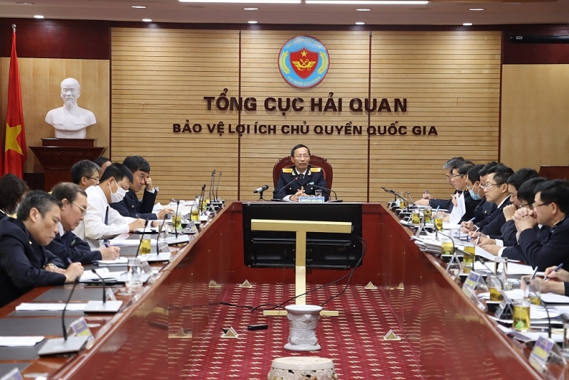 The General Department of Vietnam Customs held a meeting related to the development of the Draft Decree on state inspection of quality and state inspection of food safety for imported goods in March 2021. Photo: N. Linh.