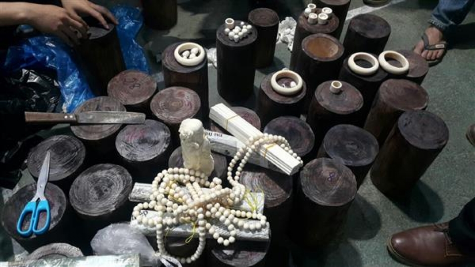 tan thanh customs hold in custody the shipment suspected ivory products