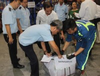 Customs discovered 108.3 kg of smuggled pangolin scales and shark fins